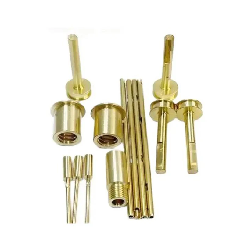 Customized Precision Hardware Parts Cnc Lathe Machining Brass Copper Sleeve Bearing Sleeve Tapping Teeth And Drilling