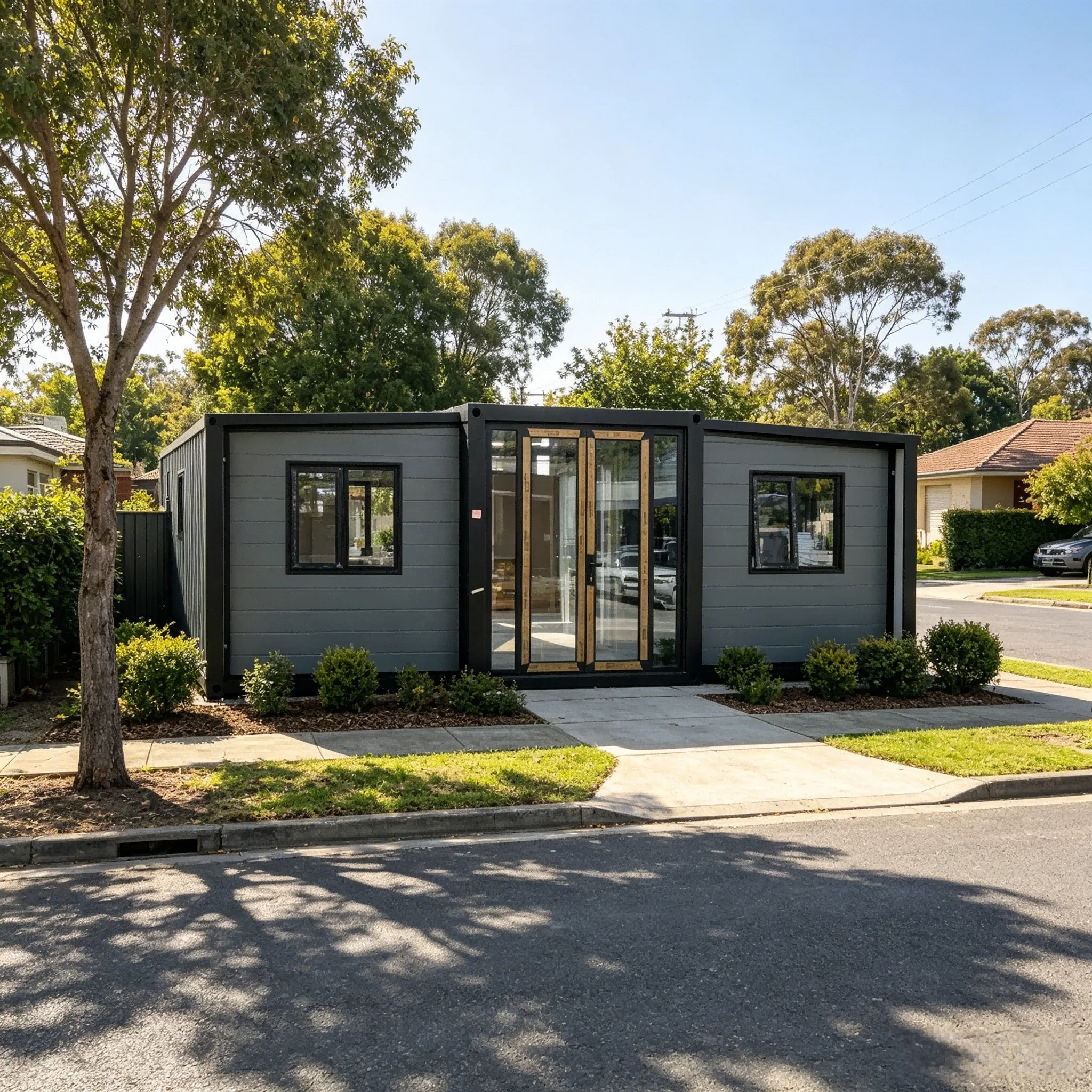 Most Selling Product Eco Fully Installed Container Apartment Integrated Home Prefab Building Cabin House With Awning Window