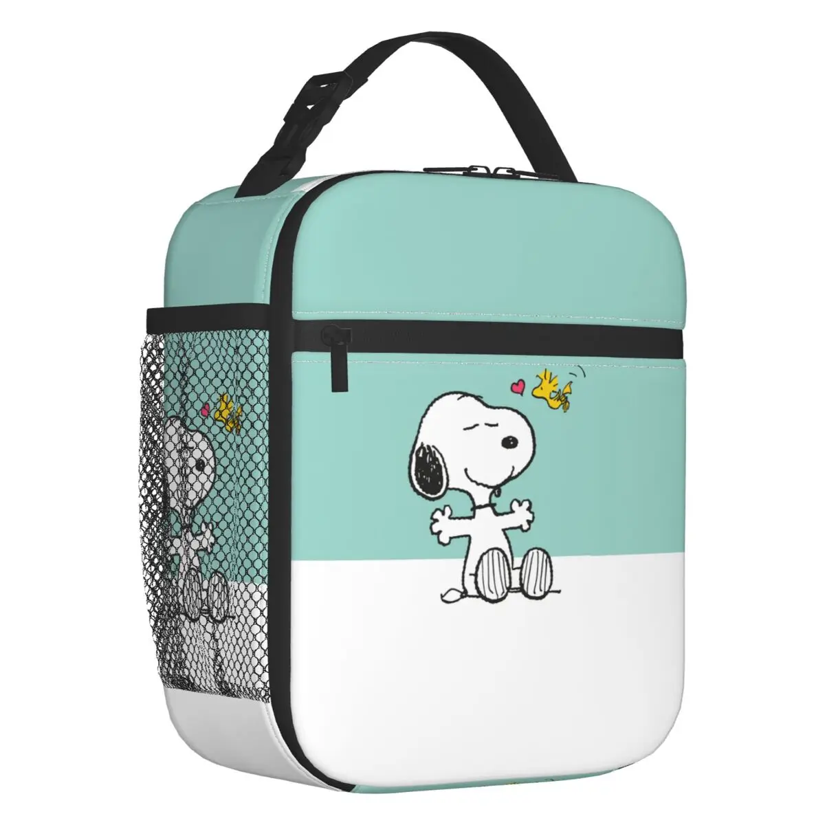 Custom S-Snoopys Anime Insulated Lunch Bags for School Office Portable Cooler Thermal Bento Box Women Kids