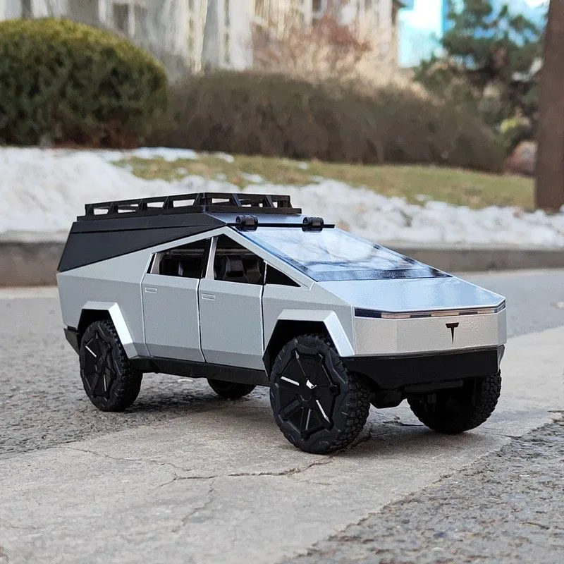 

1:24 alloy Tesla pickup truck camping RV toy model decoration gift
