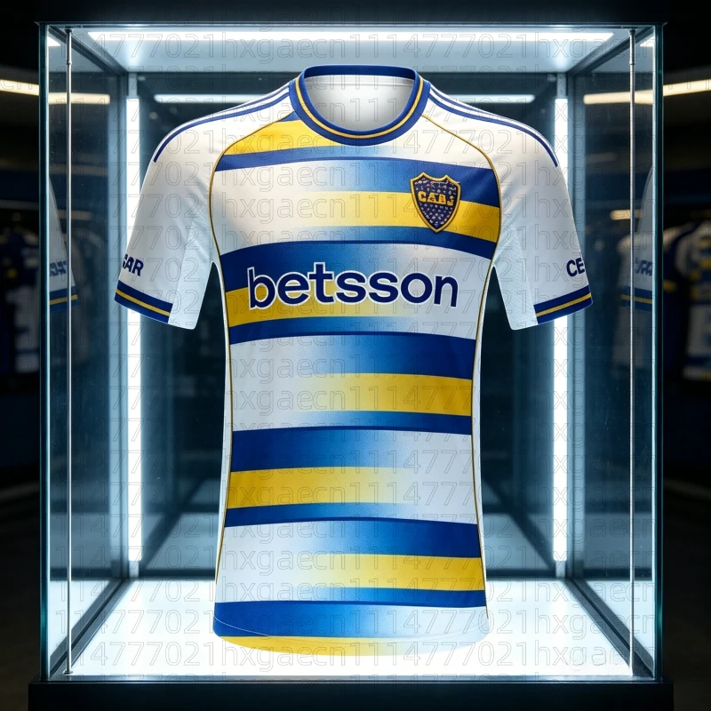 Nova Camisa de Futebol Boca 2026 - Terceiro Uniforme Masculino Adulto, Camiseta de Torcedor Respirável de Secagem Rápida, Camisetas para Família e Crianças