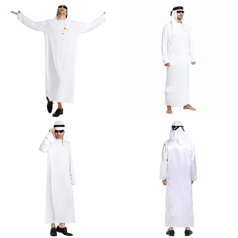 Fantasia Adulto Prince Arabian Arab Costume Men Middle East Ali Baba Sheik Costumes Halloween Purim Carnival Cosplay Outfits