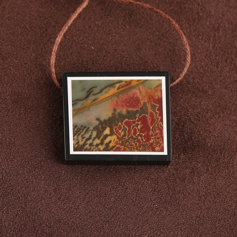 

Многоцветный натуральный камень говлит Пикассо яшма обсидиан кулон бусина 33x31x6 мм 14,7 г для ювелирных изделий ожерелье аксессуары