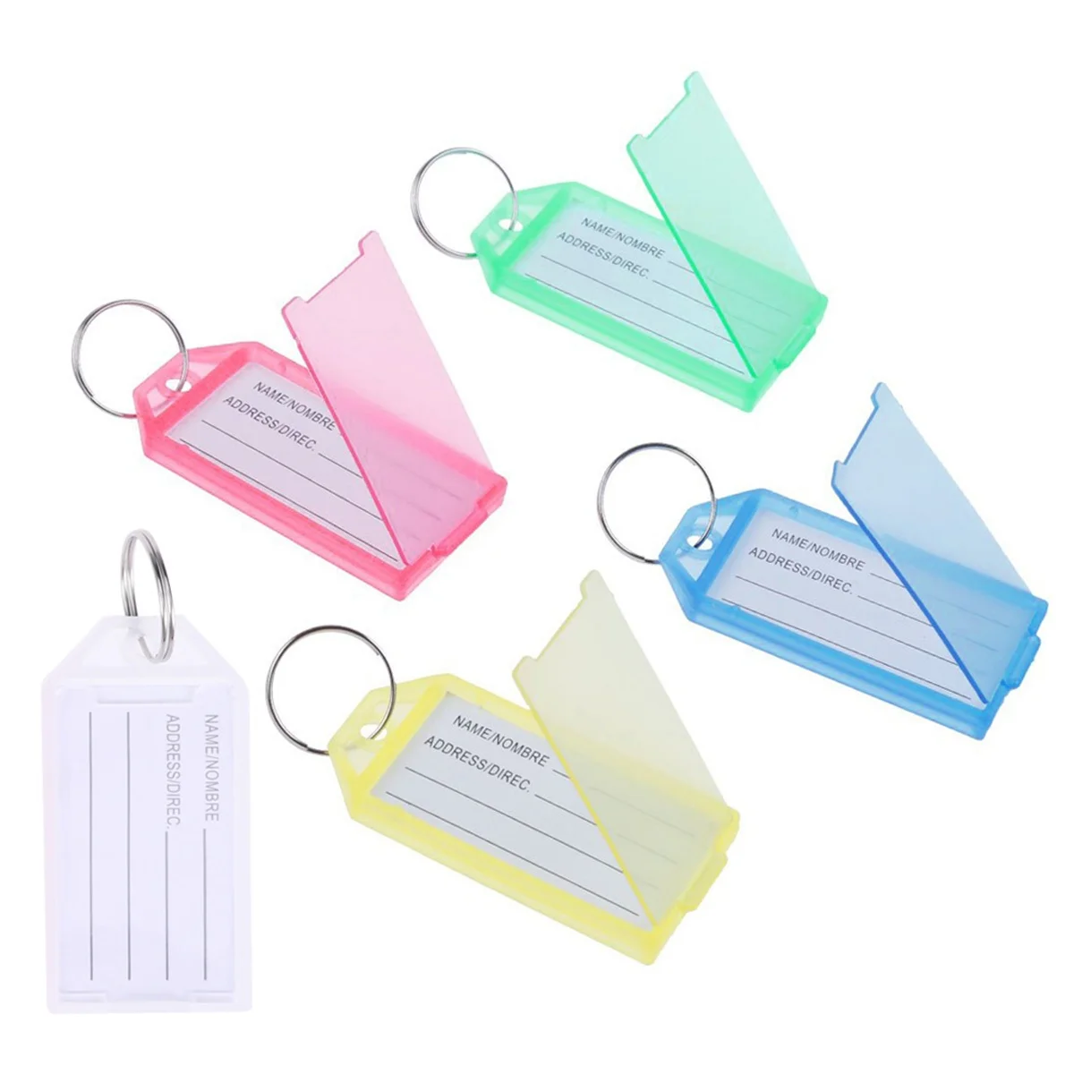 

100 Pcs Colorful Keychain Label Tag Bag Tags Jewelry Baggage for Backpacks Cute Luggage