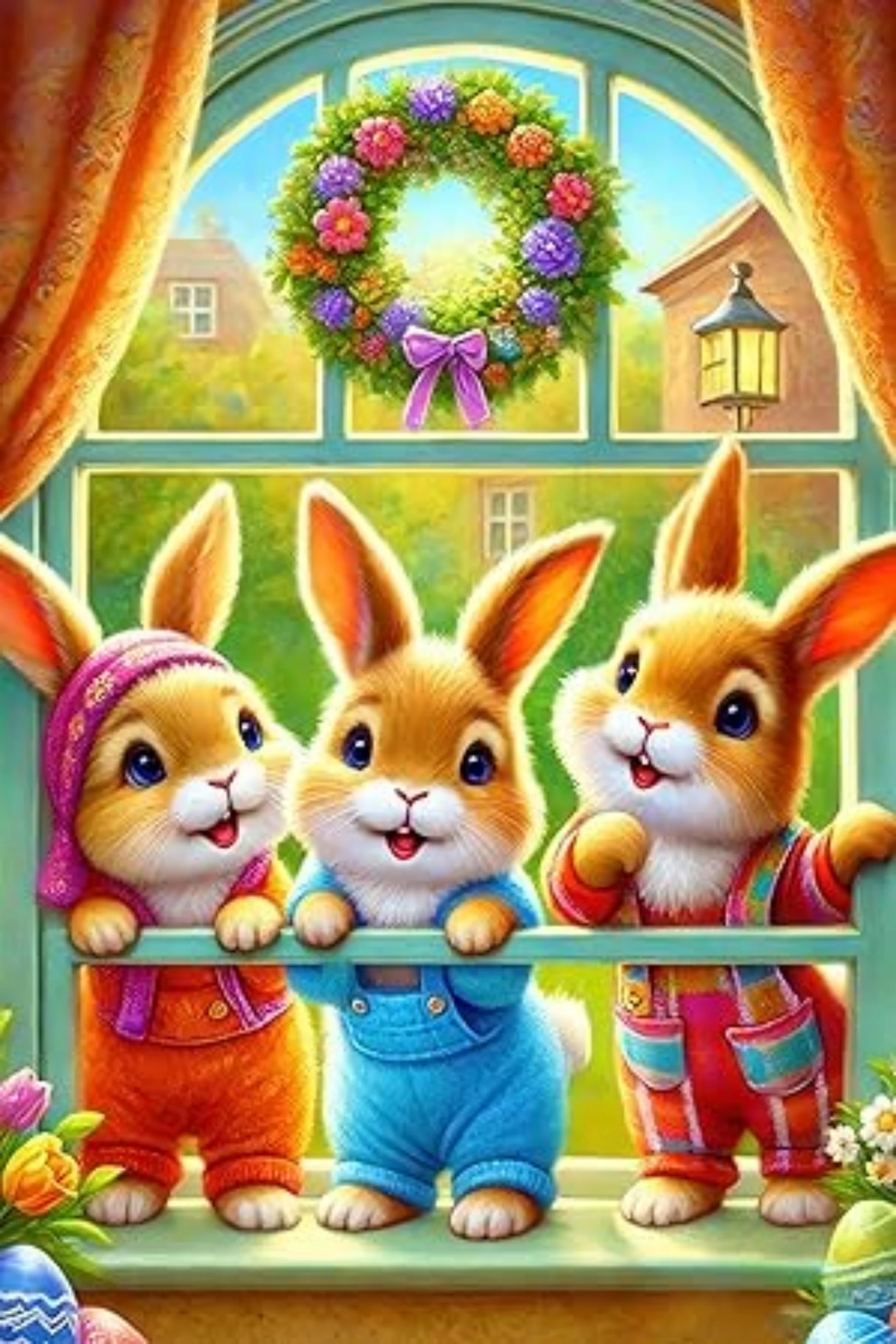 1Pc Ostern Bunny Dekorative Vorhang Simulation Fenster Vorhang Urlaub Hause Vorhang Niedlichen Tier Atmosphäre Dekoration Vorhang