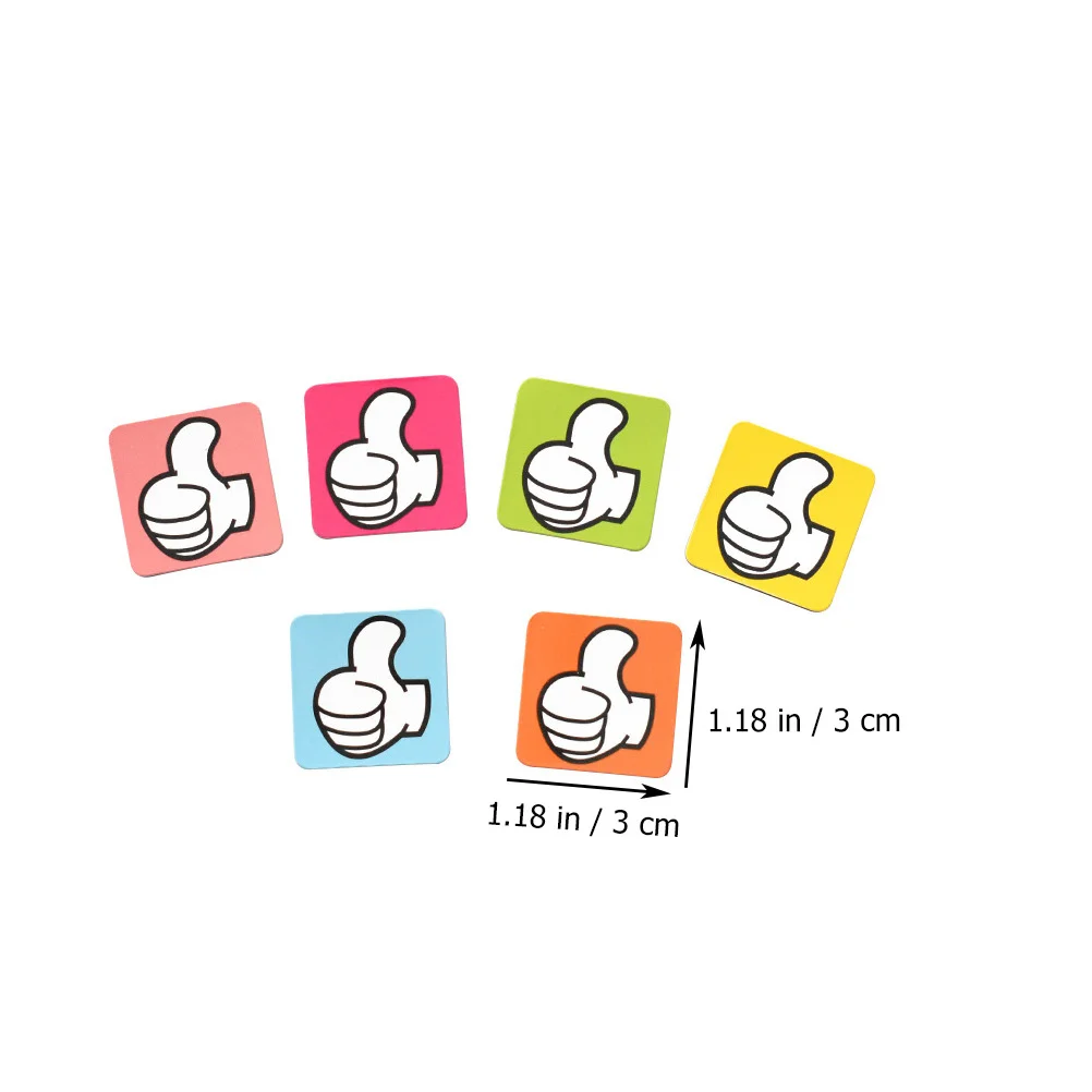 100 Pcs Magnets for Office Thumbs up Tile Refrigerator Locker Decorations Colorful