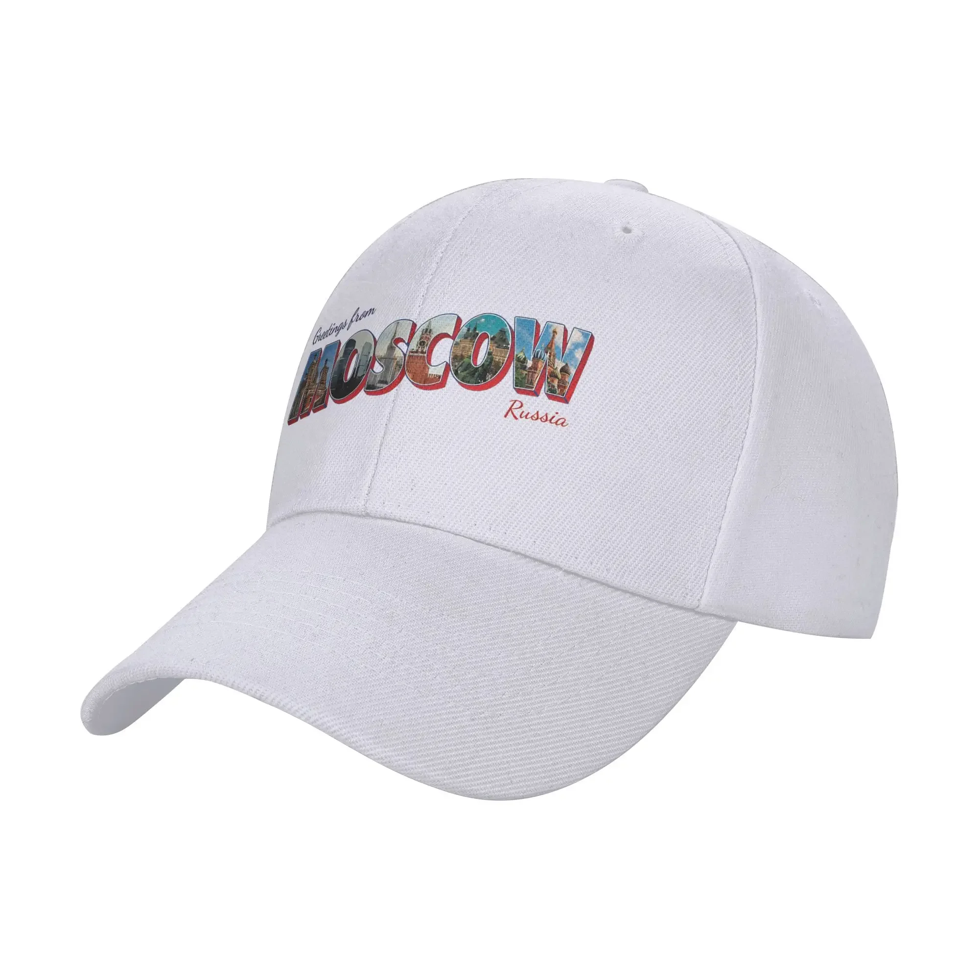 New Greetings From Moscow In Russia Vintage Style Retro Souvenir  Baseball Cap  y2k Funny Trucker Hat Summer Men Adult Baseball