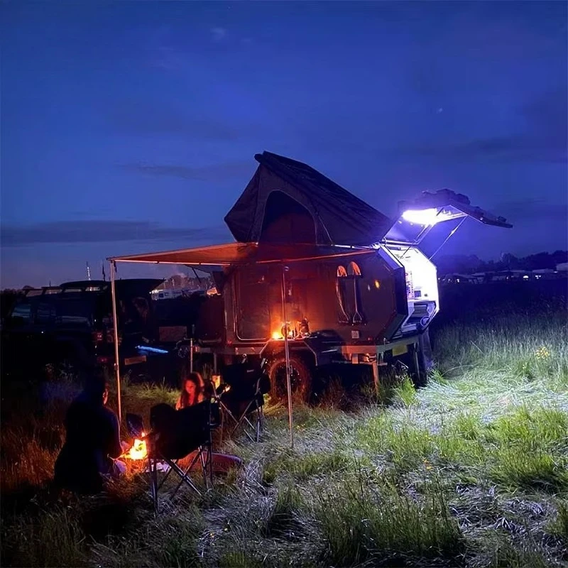 Otr 4X4 Lightweight Forward Folding Camper Trailer Offroad Pop up Campers With Kitchen and Tent view 3