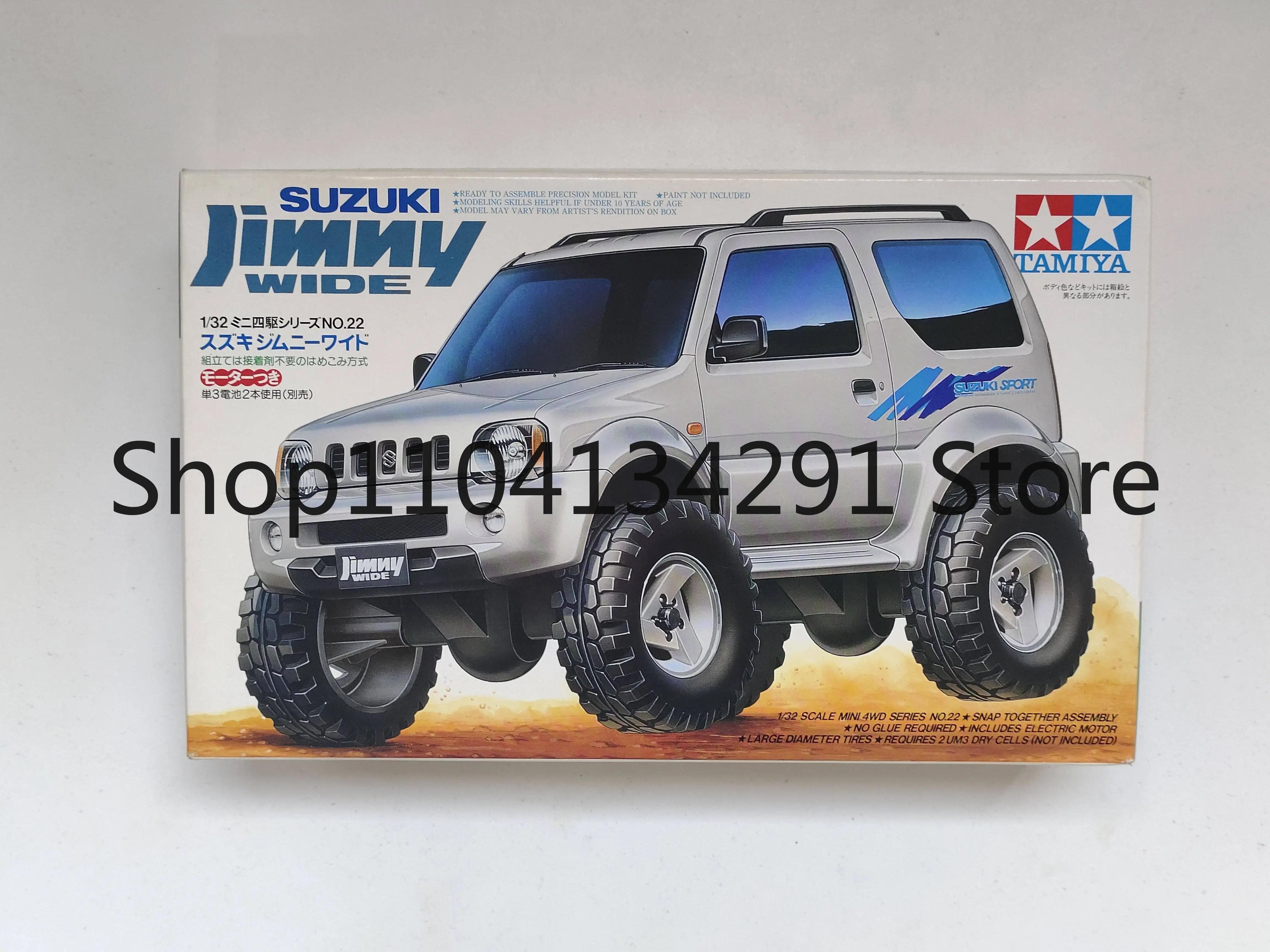 

Original Tamiya Off-Road Car 19022 Jimny, Japanese First-Month Edition, Tin-Plated, White Body, Toy, Model, Collectible