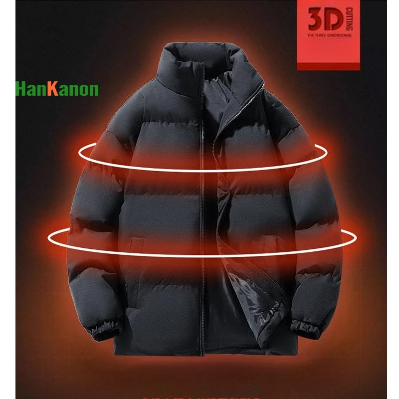 جديد الشتاء وصول سميكة الوقوف الياقة بلون زائد حجم للجنسين القطن - سترة مبطنة سميكة معطف القطن الحراري