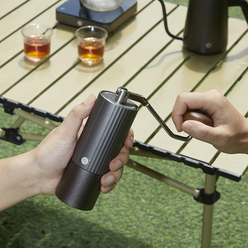 zeroHero Z3 X-FOLD 180° Folding Hand Grinder 420 Titanium Burr Dual Axis Bearing Low Fines for Outdoor Camping Espresso Pour Ove