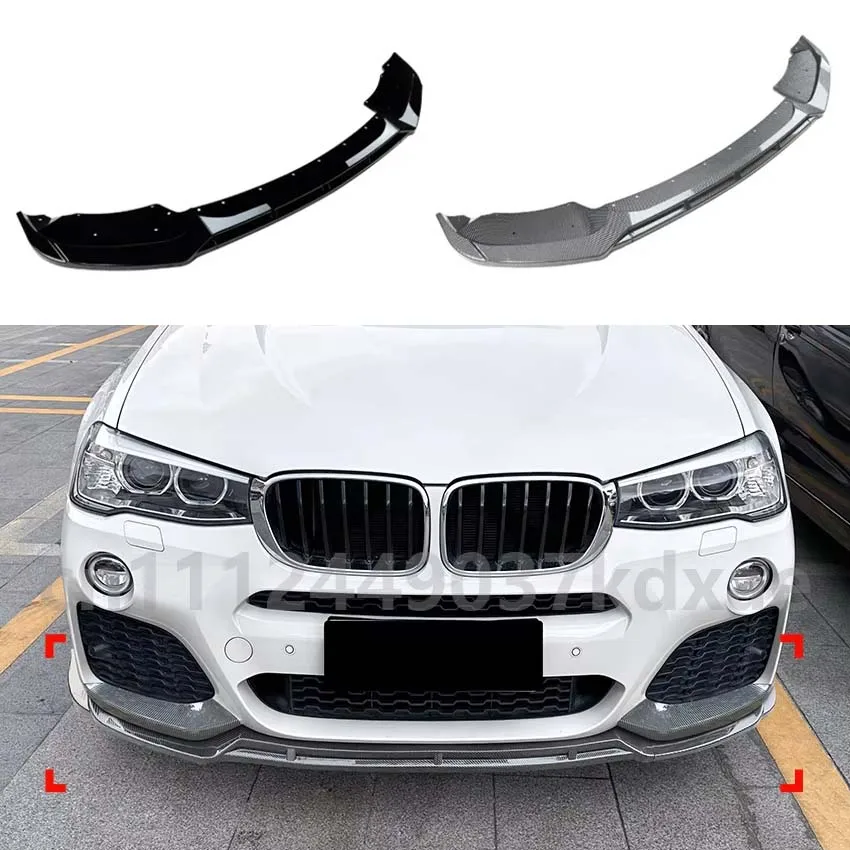 

For 2014-2017 BMW X3 F25 X4 F26 LCI M Sport Bright Black Front Lip Front Bumper Lower Lip Under Spoiler Car Accessories Body Kit