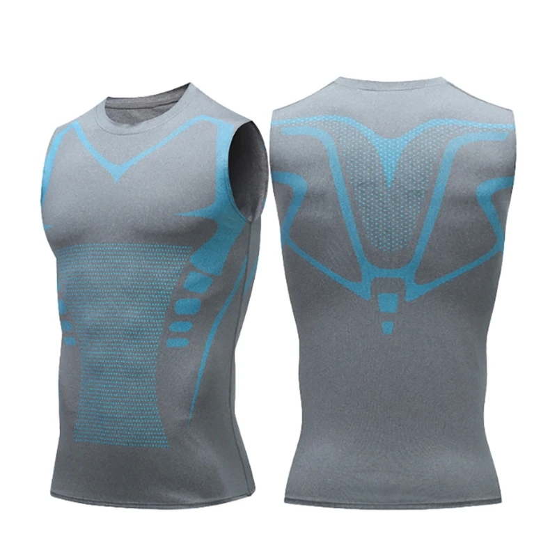 Compression Shirt Tanks Top Mens Workout Sleeveless Shirt Quick Dry Muscle Shirt Dropship