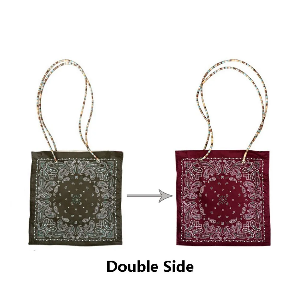 

Printed Cashew Flower Canvas Bag Retro Large Capacity Ethnic Style Shoulder Bag Lightweight Shopping Bag Canvas Tote Bag