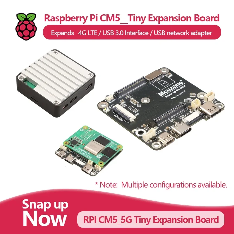 BoMaSRaspberry Pi CM5_Tiny Expansion Board, Supports 4G LTE Expansion, Driver-free And Dial-free, USB Network Adapter, USB 3.0