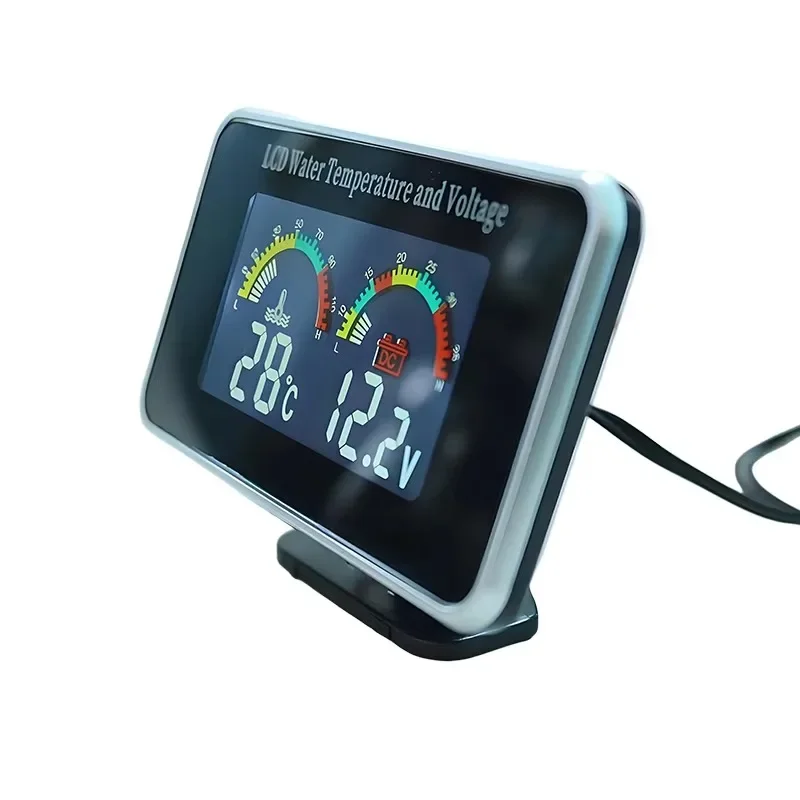 3-in-1 Universal Auto 12V/24V LCD Digital LKW Auto Öldruck Spannung Wassertemperatur Kombinationsanzeige mit 1/8 NPT Sensoren – Detail 18