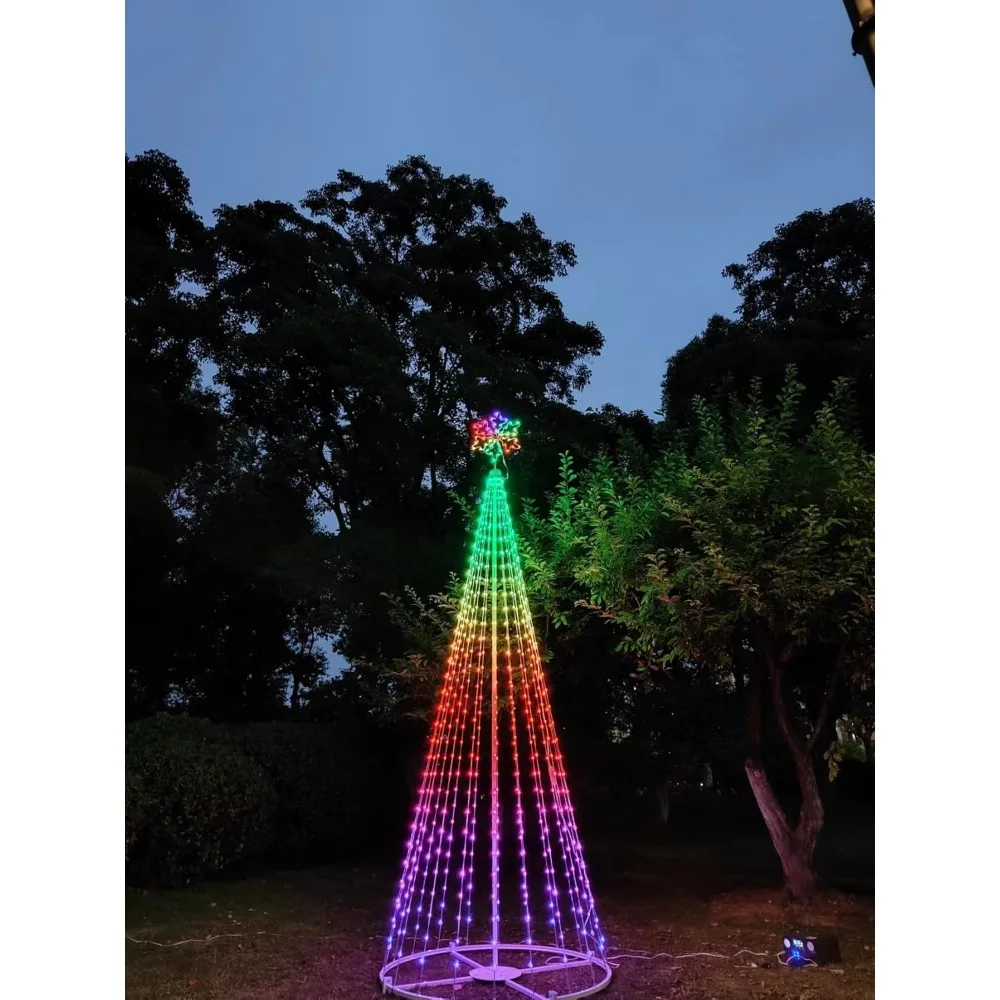 

Outdoor Lighting Christmas Tree Lights, Smart LED Outside Christmas Tree LightShow App Control with 700 LED Lights