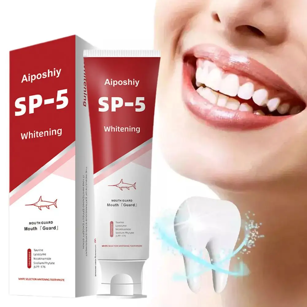 Whitening Tandpasta Sp-5 Schoon Te Maken Gele Vlekken Whitening Adem Tandpasta Soda Verse Nicotinamide Bakken Probiotische N2h3