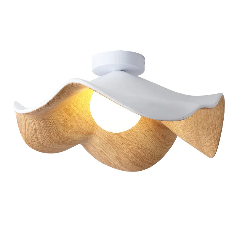 

Lotus Leaf Restaurant Light Original Wood Grain Chandelier Nordic Creative Flower Homestay Bar Light Japanese-style Wabi Sandy