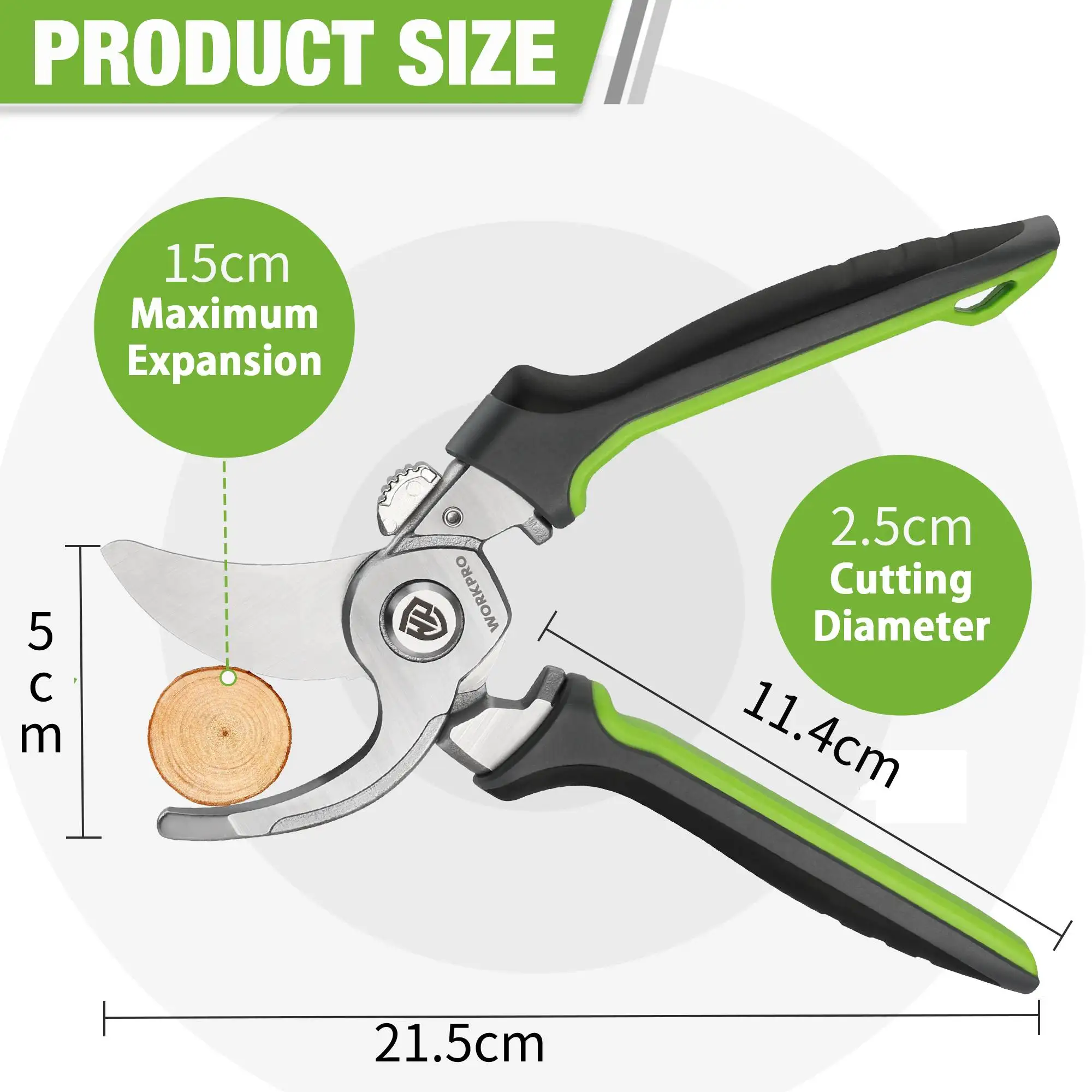 WORKPRO 정원 식물 트림 가위, 나뭇가지 가위, 정원 가위, 관목 정원 가위, 정원 도구, 220mm