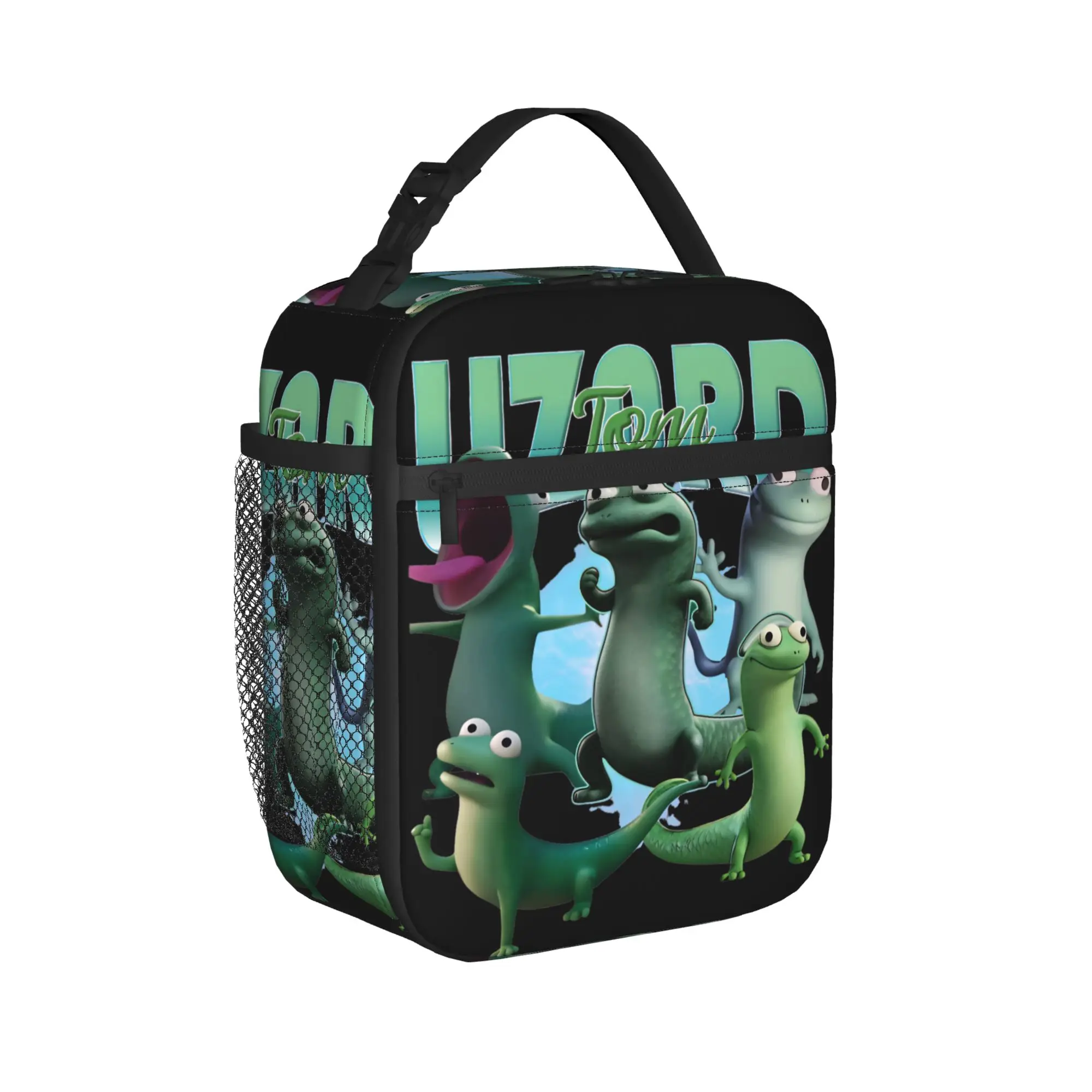 Tom Lizard Movie Animation Insulated Lunch Bag Thermal Bag Reusable,Meal Container Hoppers Large Tote Lunch Box Girl Boy Beach