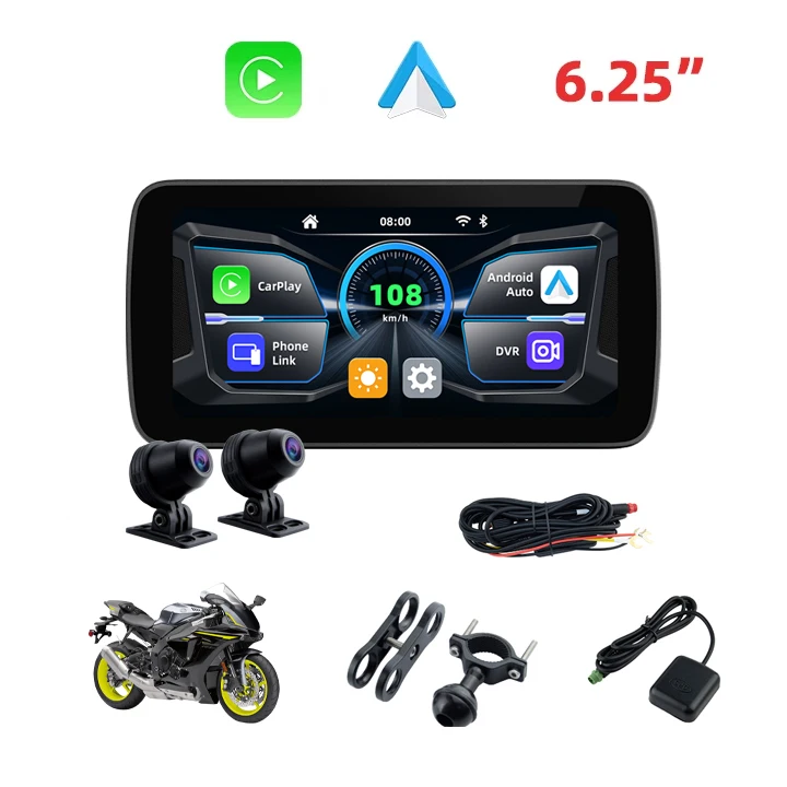 

EKIY 6.25 Inch Carplay Motorcycle Wireless Android Auto Motor CarPlay Wireless CarPlay Display Screen Motorcycle Navigation