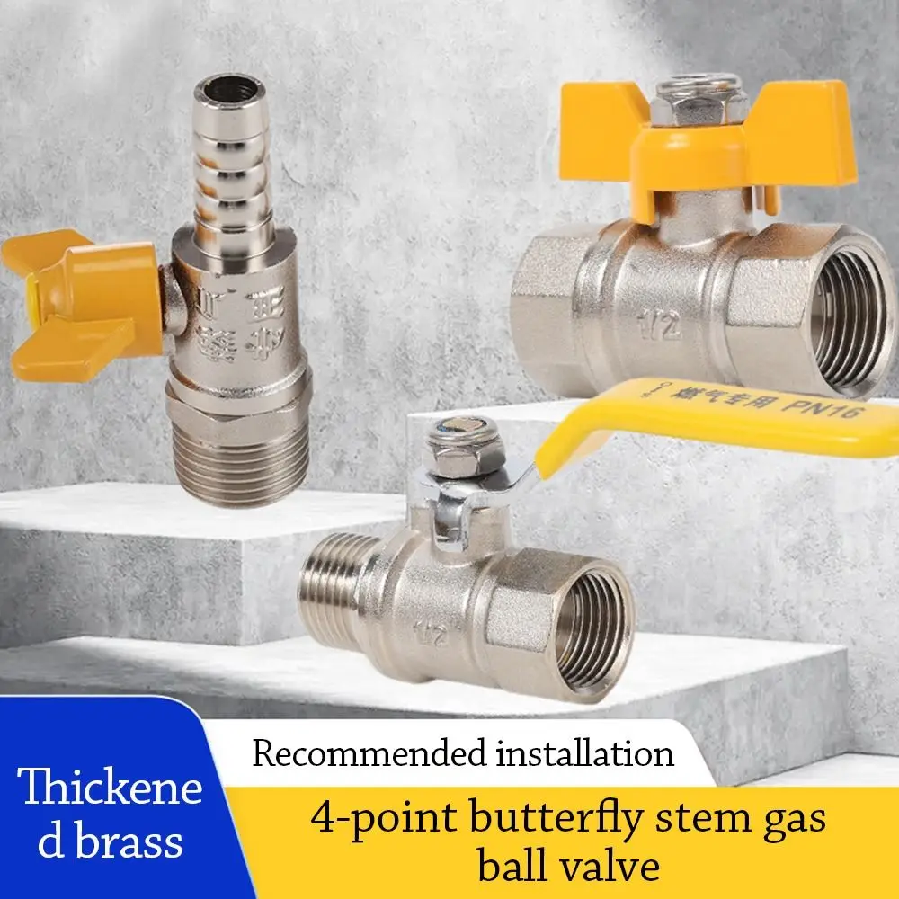 

Новый латунный переключающий клапан для крана, 1/2 дюйма, зазубристый шланг, противопротекающий газовый переключатель, утолщенный с основанием, запорный клапан, водопроводная труба