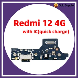 For xiaomi Redmi 12 4G 5G Dock Connector USB Charger Charging Port Flex Cable Board Replacement