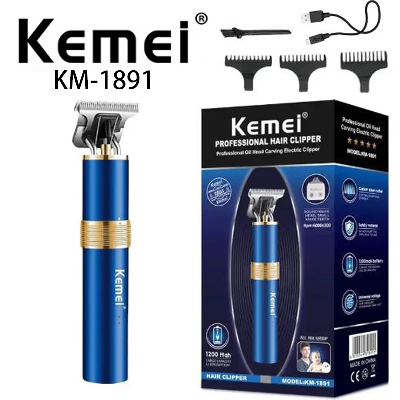 

Kemei Electric Hair Clipper KM-1891 Hair Clipper Fast Charging Salon professional hair Trimmer makina de afeitar hombre