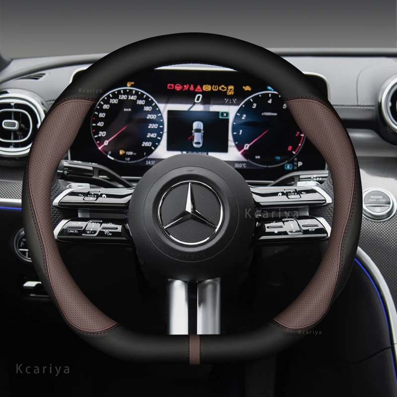 Car Steering Wheel Cover for Mercedes A B C E R V CLASS CLA GLC GLK ML SLK VITO W123 W124 W203 W204 W176 W177 W212 W213 W221 245
