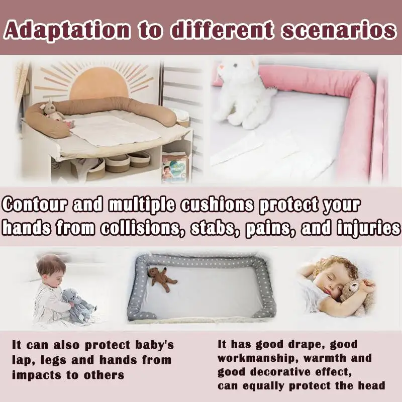 ﻿ ﻿   2 متر طويل الطفل الوفير السرير وسادة وسادة ل سرير الرضع حامي الارتفاع 8 سنتيمتر المهد غرفة ديكور طقم سرير