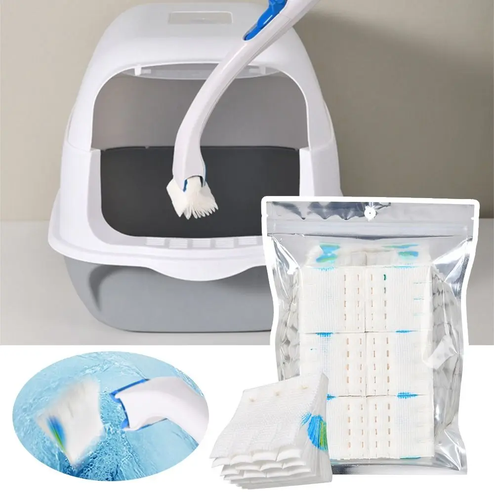 White Disposable Toilet Brush Set 12 Refills Cleaning Tablets Replacement Toilet Brushes No Blind Spots Antibacterial