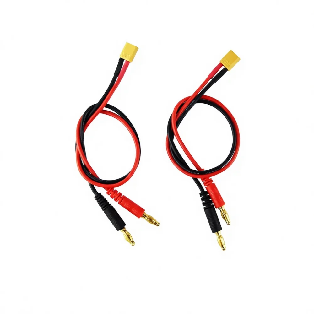 RC Connector Cable XT30 Female To 4mm Banana Plug Wire 30cm Length High Current Power Adapter For Drone Helicopter Battery