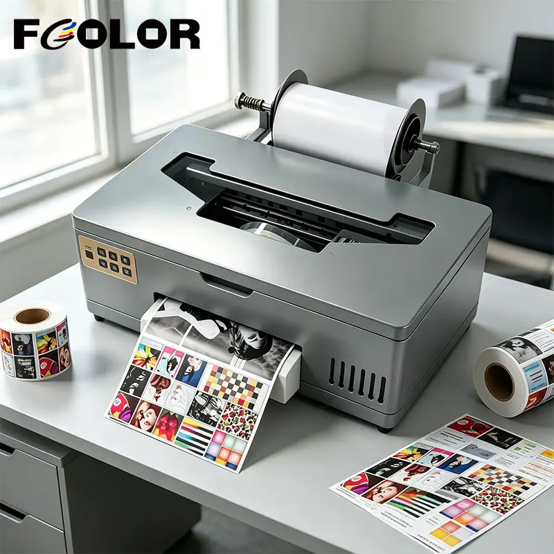 Mini Inkjet Printer A4 XP600 Head Label Printer 6 Color Pigment Ink Product Label Printer for Small Businesses