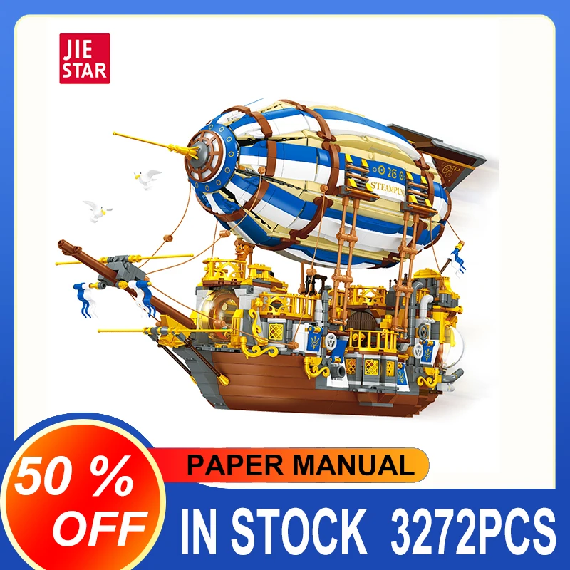 JJ9126 Creative Expert Air balloon airship Moc Modularize  Adorable Building Blocks Bricks Model Educational Toy Gift 3272pcs