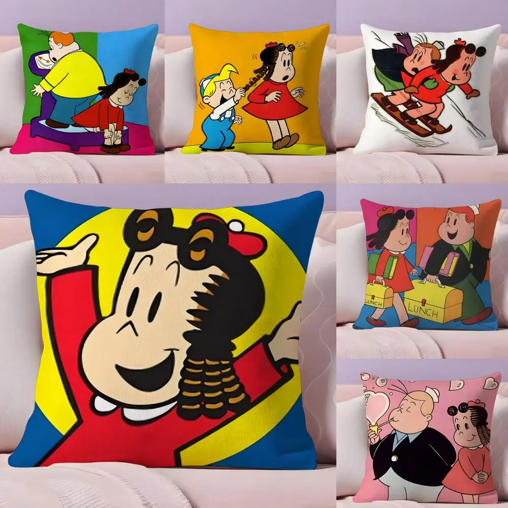 The L-little Lulu Show Pillow Case Pillow Case Plush Fabric Soft Double Sided Print Home Sofa High Quality Cushion