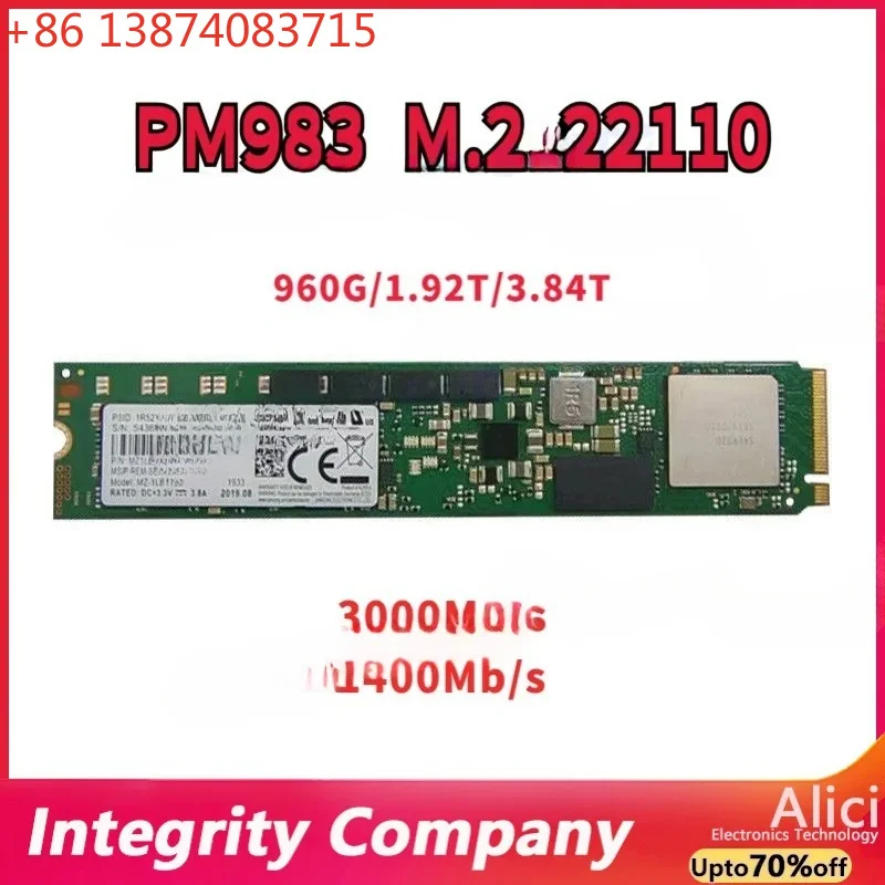 Original PM983 960G 1.92T 3.84T M.2 NVME 22110 enterprise-level server solid-state drive is compatible with Samsung