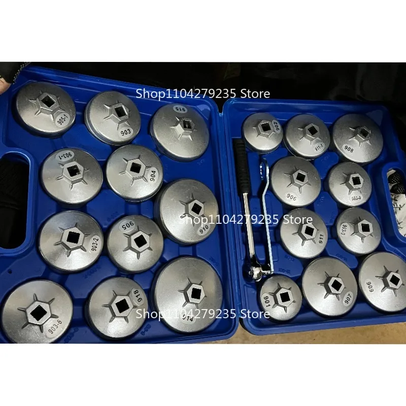 

23 шт./компл. ключ для снятия крышки масляного фильтра автомобиля, набор головок 1/2 "12,5 мм, гаечный ключ с храповым механизмом, автомобильный ручной инструмент с чехлом, инструмент для автоматического удаления