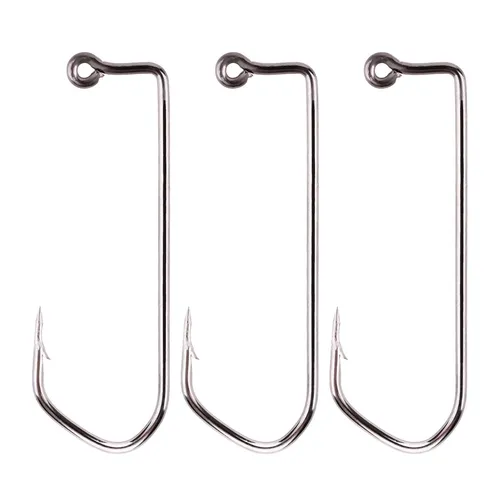 100 Uds 7150 anzuelos de Pesca vertical anzuelo negro con púas de acero rico en carbono Pesca bárbaro anzuelo de 90 grados tamaño 6/0 # a 1 # Gancho