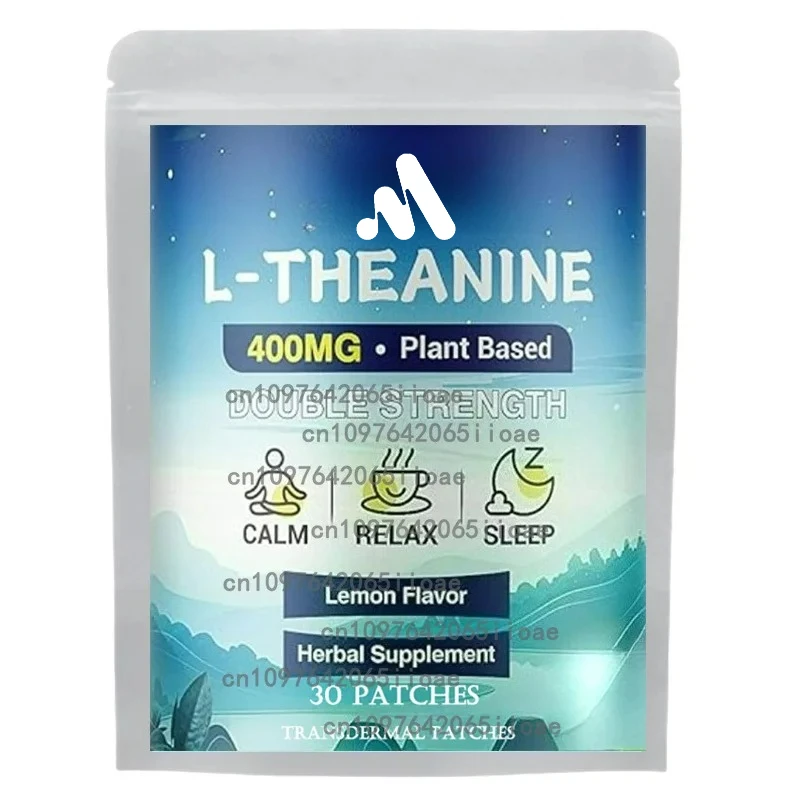 

30 Patches L-theanine Transdermal Patches with Magnesium, Stress Relief, Focus and Relaxation