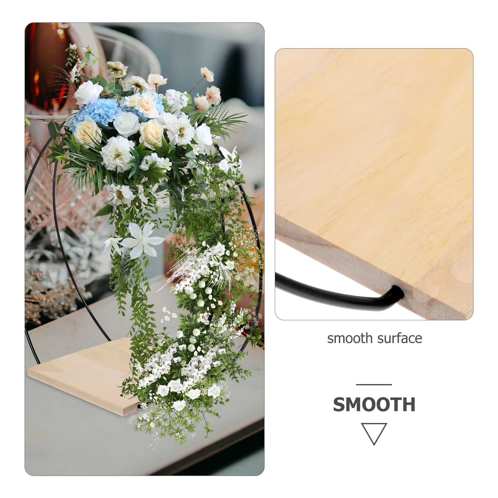 

1Set Desktop Iron Floral Hoop for DIY Wedding Wreath Centerpiece Party Decoration Craft Ring Sturdy Fade-Resistant Material