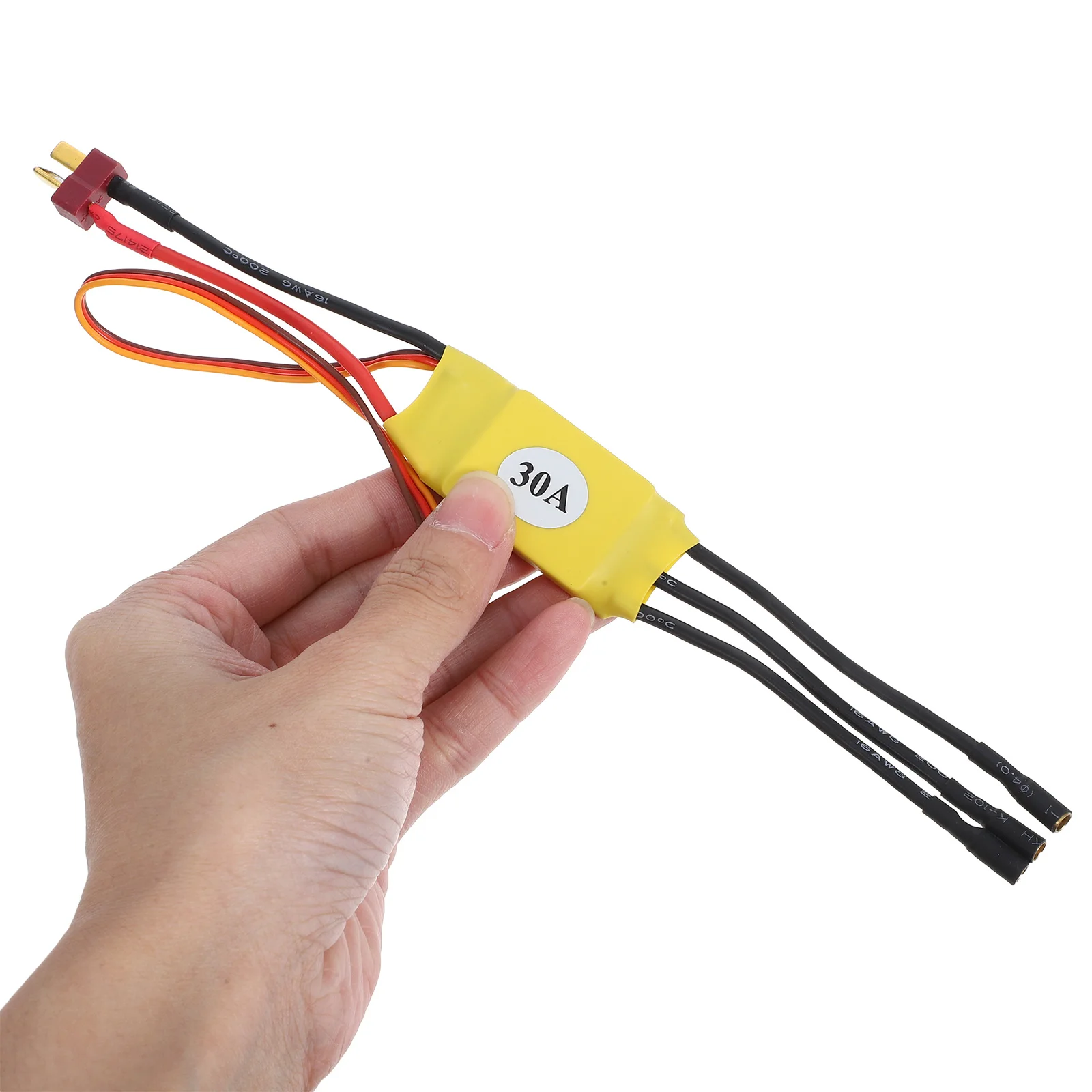 ตัวควบคุม ESC แบบไร้แปรงถ่าน 30A ทนทาน ผลิตจากพลาสติก ใช้สายทองแดง รองรับกระแสไฟต่อเนื่อง 30A รองรับกระแสไฟกระชาก 40A สำหรับเฮลิคอปเตอร์บังคับวิทยุ มัลติคอปเตอร์ และควอด-โรเตอร์
