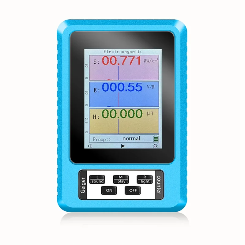 

XR2 BR-9A Handheld Electromagnetic Radiation Detector High Precision Electromagnetic Radiation EMF Meter Tester Blue