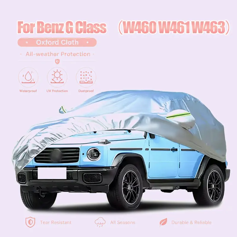 

For Mercedes Benz G Class W460 W461 W463 Full Car Cover with Reflective Strips - Waterproof Snowproof Dustproof UV Protection Al