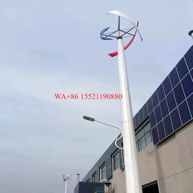 WMWMNU for Small Scale 3000W Wind Power Generation Complete Vertical Wind and Solar Turbine System Energy Products