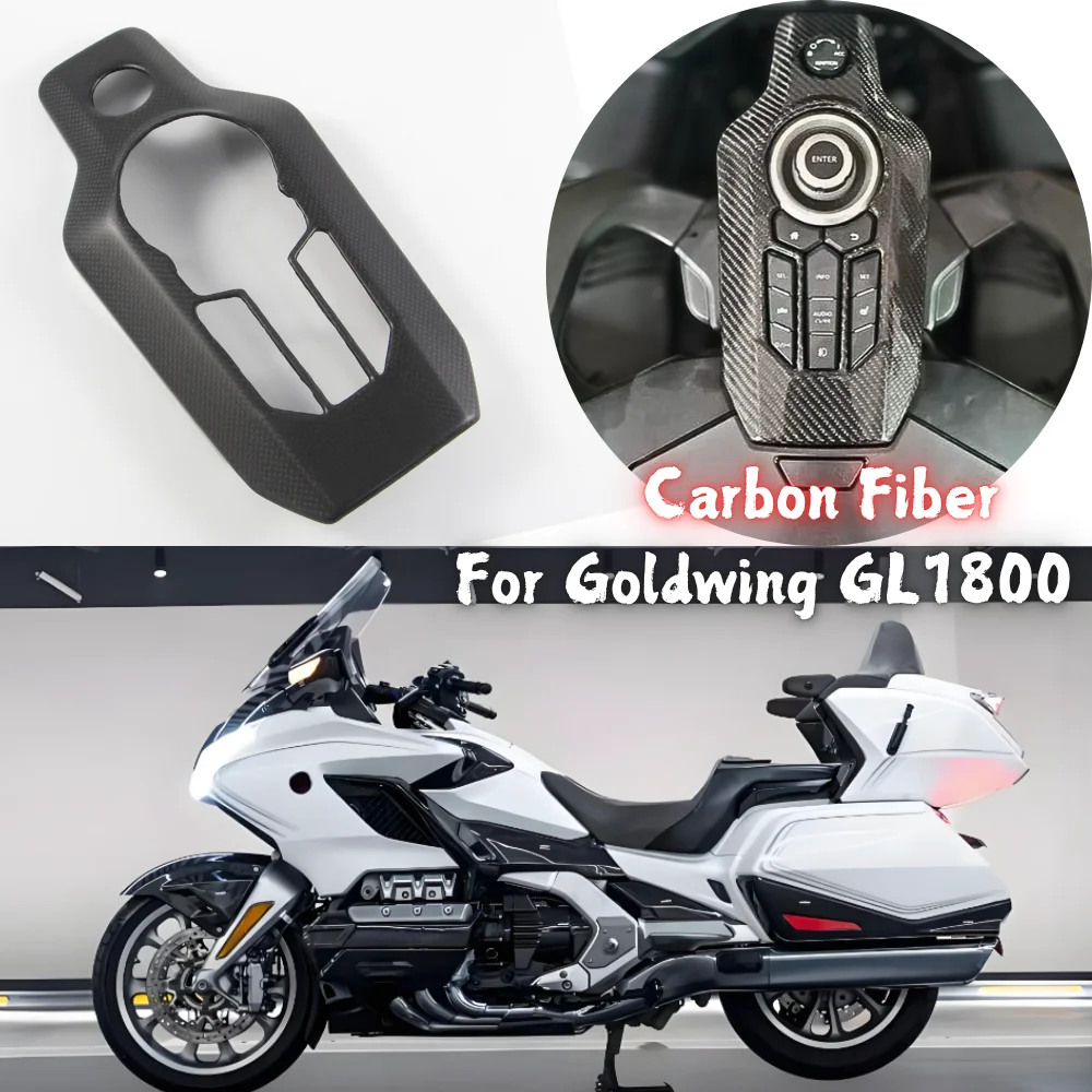Center Console Button Decorative Cover For GoldWing GL1800 F6B 2018-2025 2021 2022 2023 2024 Motorcycle Carbon Fiber Accessories