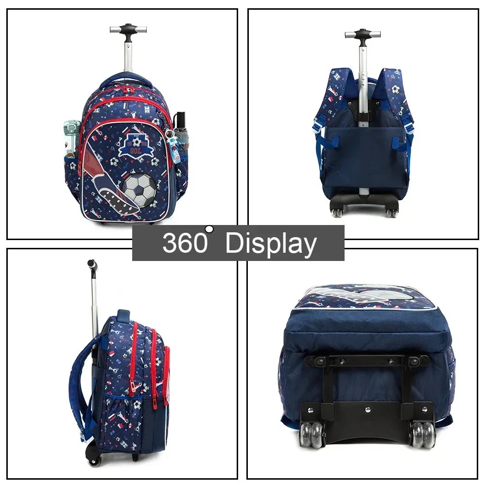 Kids School Bags Children Rolling Backpack Kids Trolley Bag Boy School Backpack Wheeled Bag Children Trolley Backpack Wheels