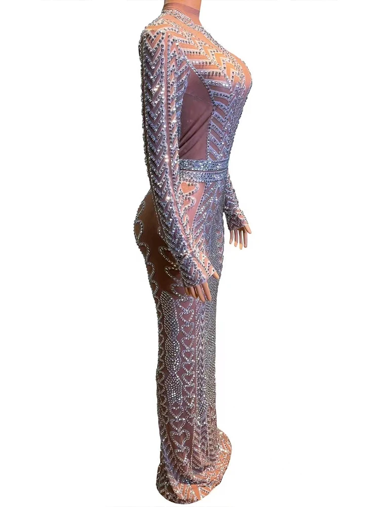 Hoge kwaliteit hot stamping sexy elastische heup knuffelen lange rok 2025, nieuwe mode aangepaste dameskleding