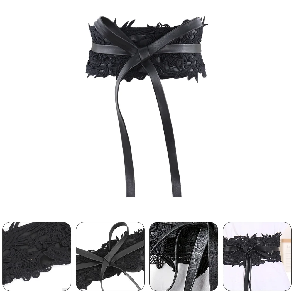 Wide Lace Dress Belt Women Fashion Waistband Belt Chic Lace Waist Enhancer Elegant Lady Dress Accessory Banquet Holiday