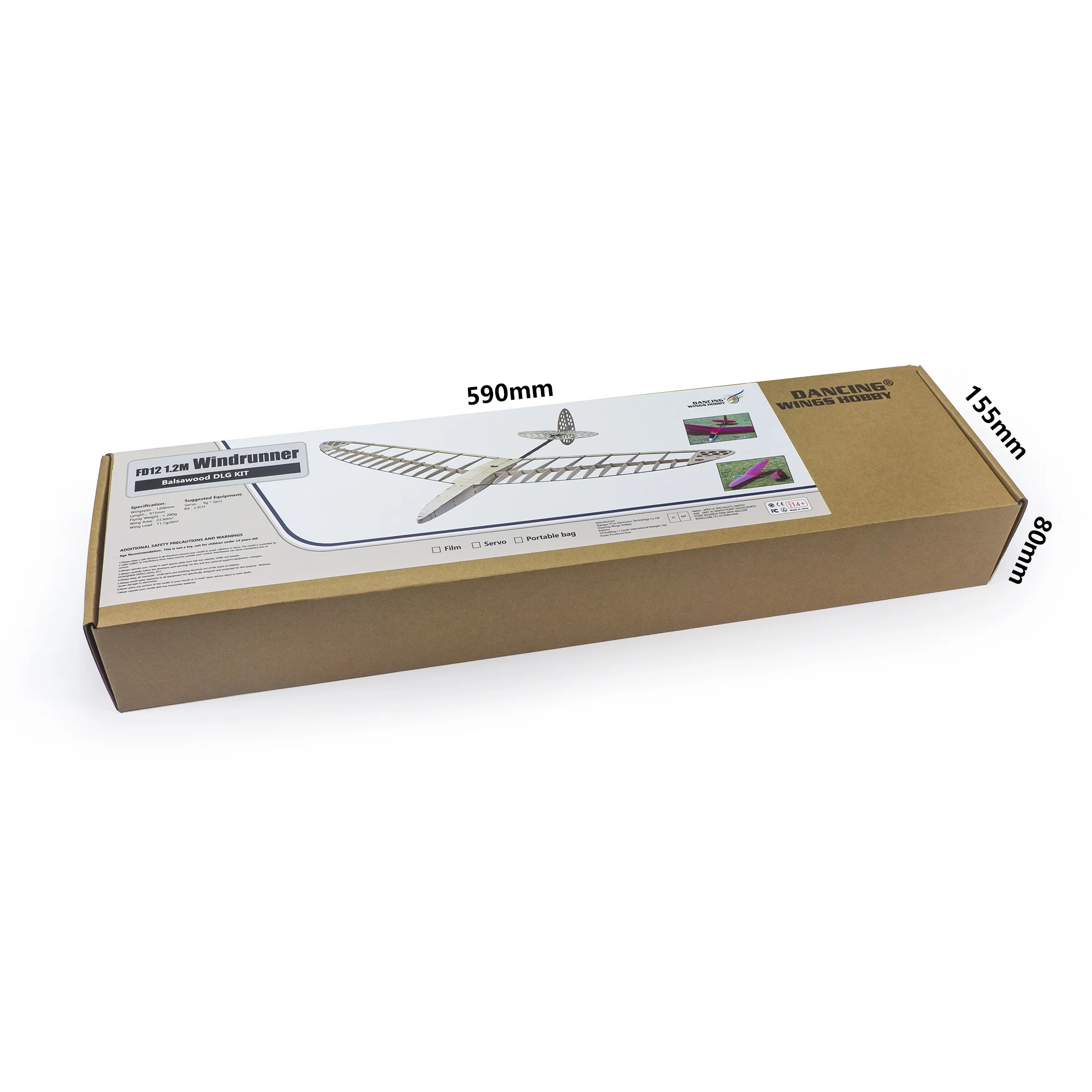 Diskus Start segel flugzeug Balsawood dlg Kit fd12 1200mm(47 '') Flügels pann weite Wind runner Kit Balsaholz Modellbau satz – Detail 4
